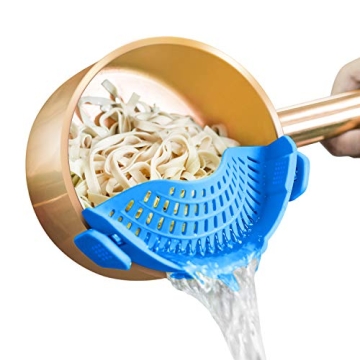 AUOON Clip-On Strainer Silicone - Versatile Kitchen Food Strainer
