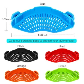 AUOON Clip-On Pasta Strainer for Easy Food Draining