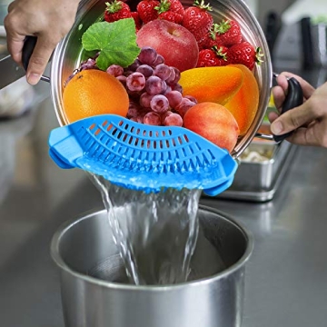 AUOON Clip-On Pasta Strainer for Easy Food Draining