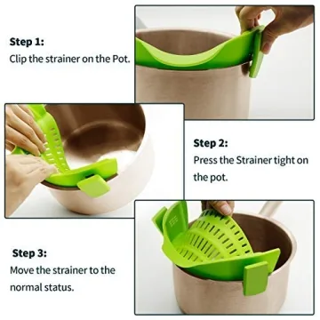 AUOON Clip-On Pasta Strainer for Easy Food Draining