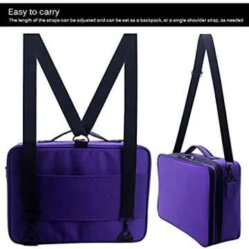 MONSTINA Makeup Train Cases Professional Travel Makeup Bag Cosmetic Cases Organizer Portable Storage Bag for Cosmetics Makeup Brushes Toiletry Travel Accessories