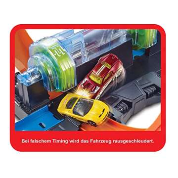 Hot Wheels Corkscrew Track Set with Motorized Booster and Crash Zones