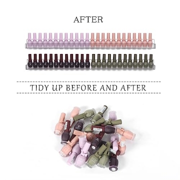 Justsoso 6Pcs Nail Polish Rack Wall Mounted for Makeup