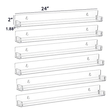 Justsoso 6Pcs Nail Polish Rack Wall Mounted for Makeup