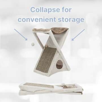 TRIXIE Miguel Fold and Store Cat Tower, 25.5" H