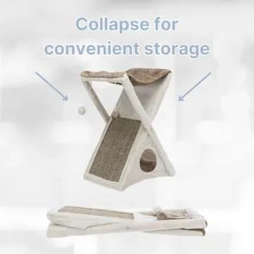 TRIXIE Miguel Fold and Store Cat Tower, 25.5" H