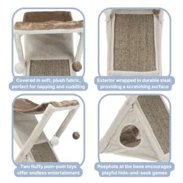 TRIXIE Miguel Fold and Store Cat Tower, 25.5" H