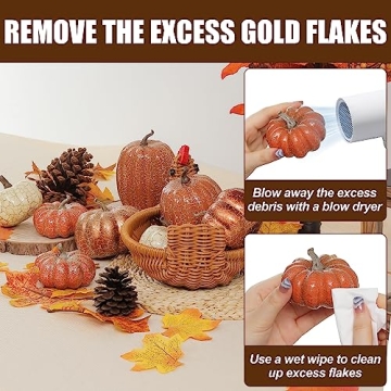 Artgar Pumpkin Decor Set - 8 PCS for Fall and Halloween