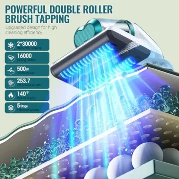 JPHYLL Mattress Vacuum Cleaner Bed Vacuum with 16Kpa Suction and UV-C Light