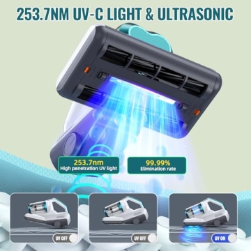 JPHYLL Mattress Vacuum Cleaner with UV-C & 16Kpa Suction