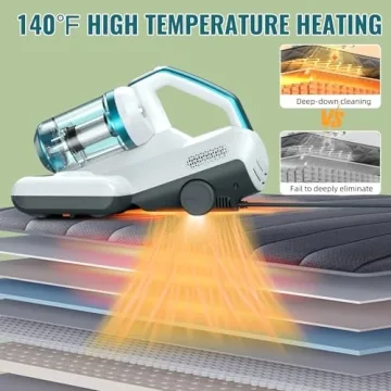 JPHYLL Mattress Vacuum Cleaner with UV-C & 16Kpa Suction