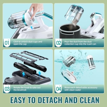 JPHYLL Mattress Vacuum Cleaner with UV-C & 16Kpa Suction