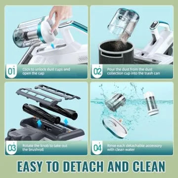 JPHYLL Mattress Vacuum Cleaner with UV-C & 16Kpa Suction