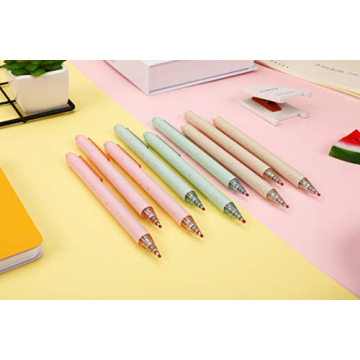 RIANCY 12PCS Black Gel Pens Fine Point 0.5mm Smooth Writing