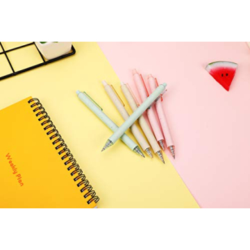 RIANCY 12PCS Black Gel Pens Fine Point 0.5mm Smooth Writing