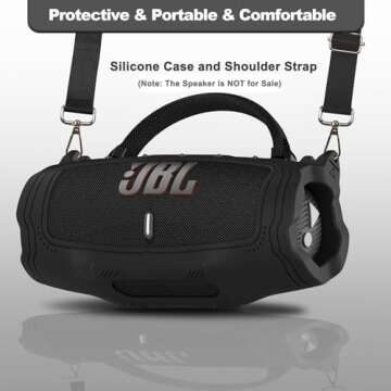 JCHPINE Silicone Case and Hard Carrying Case for JBL Charge 6