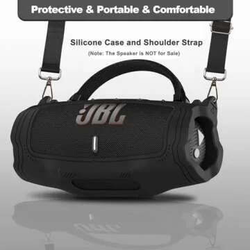 JCHPINE Silicone Case and Hard Carrying Case for JBL Charge 6