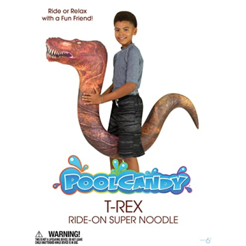 Dinosaur T-Rex Inflatable Swim Noodle for Pool Fun