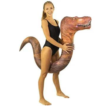 Dinosaur T-Rex Inflatable Swim Noodle for Pool Fun