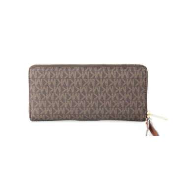 Michael Kors Women's Zip Around, Brown 2019, Large Sized Purse Wallet