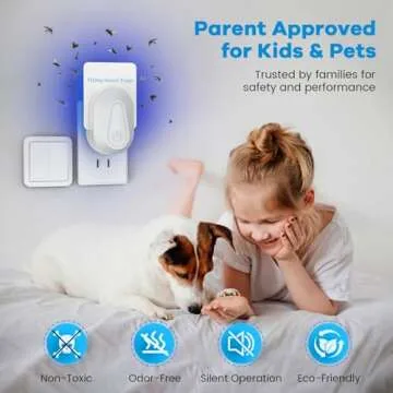 Indoor Fly Trap Plug-in with 2 Devices and 6 Refills