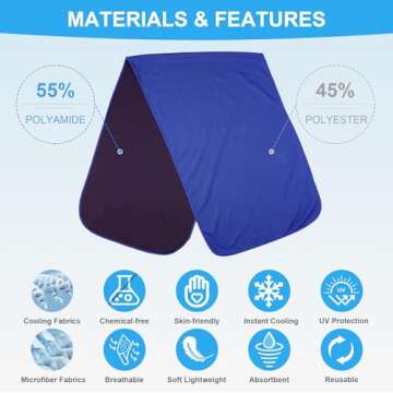 U-pick Cooling Towels - Instant Chill Neck & Face Towels for All Activities