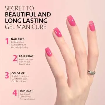 GAOY Jelly Gel Nail Polish, 16ml Pink Tulip for DIY Nail Art