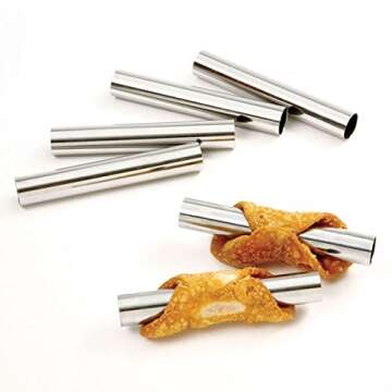 Norpro Stainless Steel Mini Cannoli Form Set of 6 - Perfect for Homemade Treats!