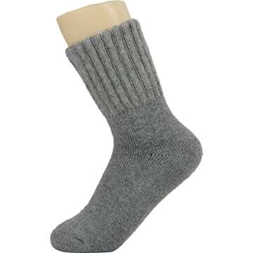 BomKinta Women Winter Solid Boots Socks Thick Warm Wool Socks Cozy Crew Socks for Women Christmas Gift