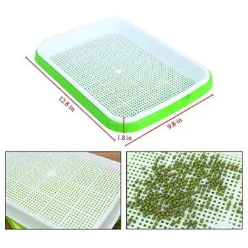 SHEING Seed Sprouter Germination Tray 5 Pack, BPA Free Nursery Healthy Wheatgrass Seeds Grower & Storage Trays for Garden Home Office