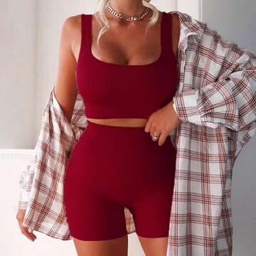 OLCHEE Women’s 2 Piece Seamless Workout Set