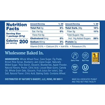 Nature's Bakery Vegan Blueberry Fig Bars 12 Pack