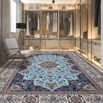 Rtizon Boho Area Rugs Non-Slip Machine Washable 5x7