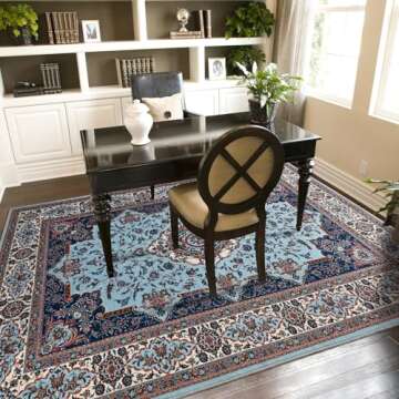 Rtizon Boho Area Rugs Non-Slip Machine Washable 5x7