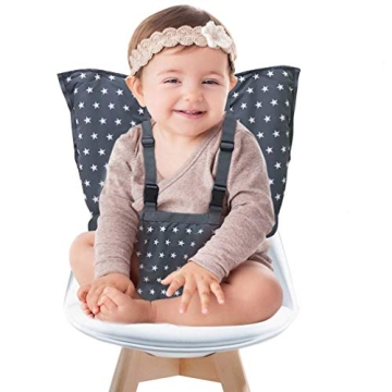 Portable Baby High Chair Safety Seat Harness for Toddler, Baby Travel Essential Easy High Booster Se...