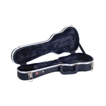 Crossrock, 0-String Soprano Ukulele, Super lightweight ABS Molded Hard Case in Black, (CRA860SUBK)