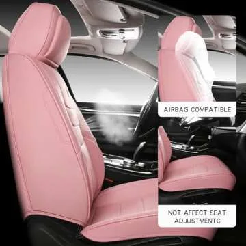 HAITOUR Universal Fit Leather Car Seat Covers - Waterproof Luxury