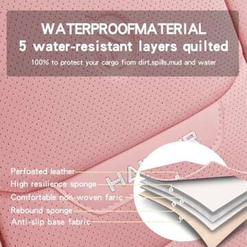 HAITOUR Universal Fit Leather Car Seat Covers - Waterproof Luxury