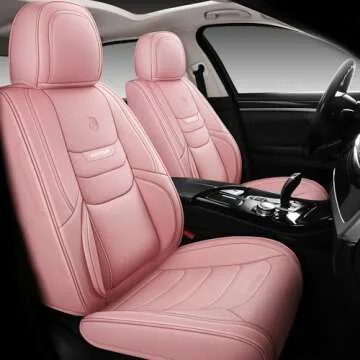 HAITOUR Universal Fit Leather Car Seat Covers - Waterproof Luxury