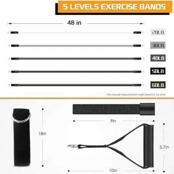 VEICK Resistance Bands - Adjustable Levels for Home Workouts