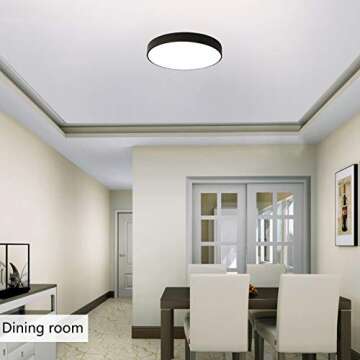 Ganeed LED Ceiling Lights, 24W Flush Mount Ceiling Light,12-Inch Modern Ceiling Lamp, Round Hallway ...
