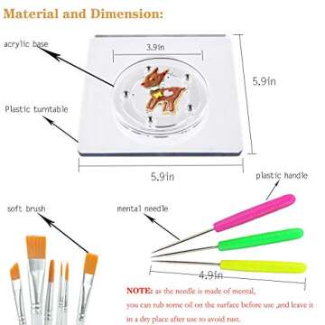 Cookie Decorating Supplies,Cake Sugar Icing Cookie Tools including 1 Acrylic Cookie Turntable,6 Cook...