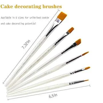 Cookie Decorating Supplies,Cake Sugar Icing Cookie Tools including 1 Acrylic Cookie Turntable,6 Cookie Decoration Brushes,1 Anti-Slip Silicone Mat and 3 Cookie Scribe Needle