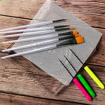 Cookie Decorating Supplies,Cake Sugar Icing Cookie Tools including 1 Acrylic Cookie Turntable,6 Cookie Decoration Brushes,1 Anti-Slip Silicone Mat and 3 Cookie Scribe Needle