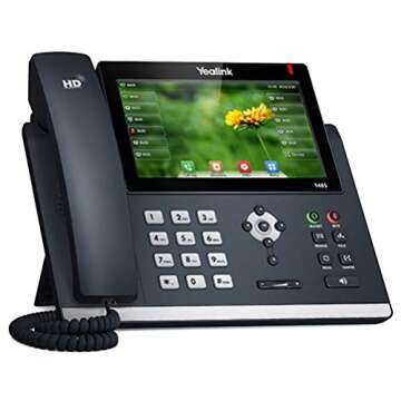 Yealink T48S IP Phone, 16 Lines. 7-Inch Color Touch Screen Display. USB 2.0, Dual-Port Gigabit Ether...