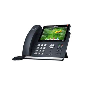 Yealink T48S IP Phone, 16 Lines. 7-Inch Color Touch Screen Display. USB 2.0, Dual-Port Gigabit Ethernet, 802.3af PoE, Power Adapter Not Included (SIP-T48S).