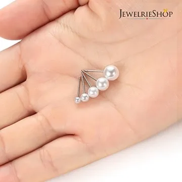 Hypoallergenic Pearl Earrings Set 5 Pairs for Women