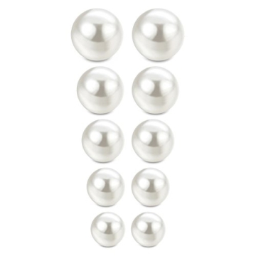 Hypoallergenic Pearl Earrings Set 5 Pairs for Women
