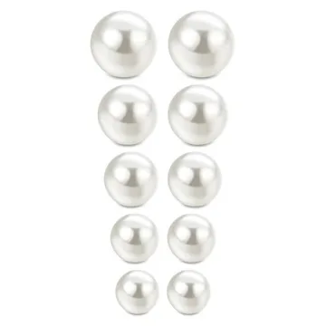 Hypoallergenic Pearl Earrings Set 5 Pairs for Women