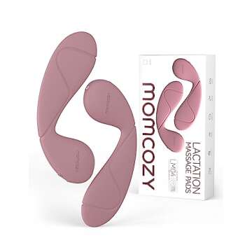 Momcozy Hands-Free Lactation Massager, Enhanced Heat & Vibration Area for Improved Milk Flow, Soft W...